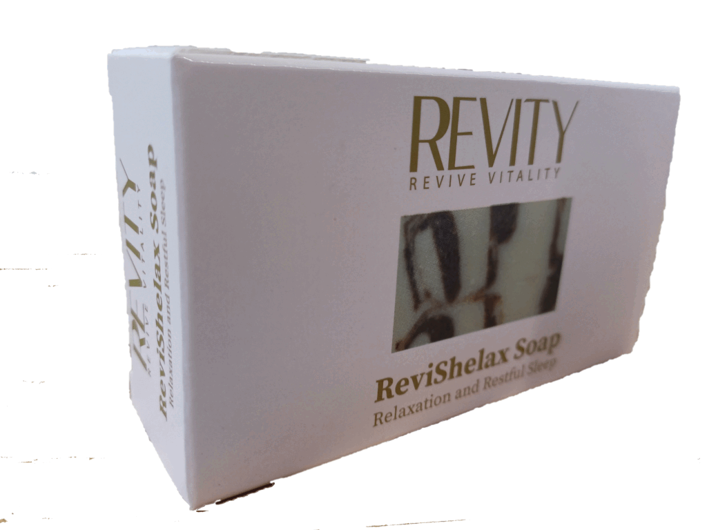 Products from Revity. Revi Shelax Soap